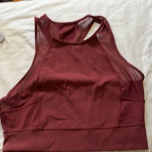 Lululemon red crop top size 10